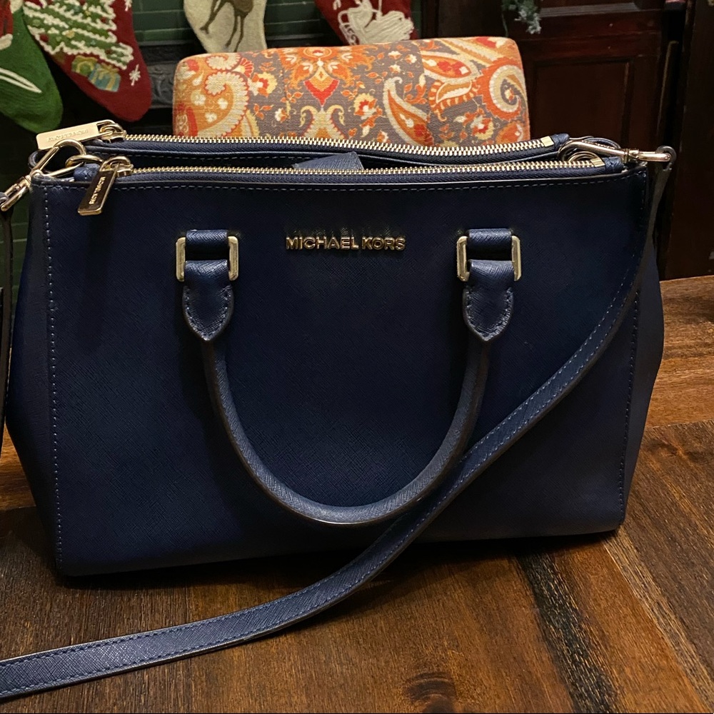 Michael Kors medium satchel - navy blue